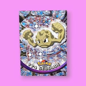 Pokemon 1999 TOPPS Geodude #74 Blue Logo TV Animation Edition Card